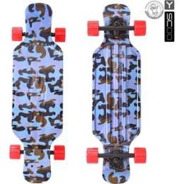 Скейтборд RT 408-Ba Longboard Shark TIR 31'' пластик 79х22 с сумкой Blue Army BLUE/red