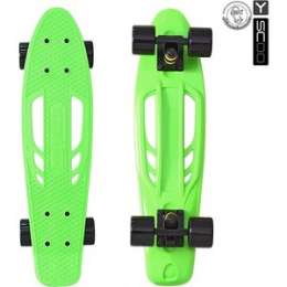 Скейтборд RT 405-G Skateboard Fishbone с ручкой 22'' винил 56,6х15 с сумкой GREEN/black