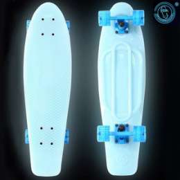 Скейтборд RT 402E-B Big Fishskateboard GLOW 27'' винил 68,6х19 с сумкой BLUE/blue