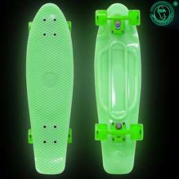Скейтборд RT 402E-G Big Fishskateboard GLOW 27'' винил 68,6х19 с сумкой GREEN/green