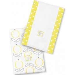 Полотенчики SwaddleDesigns Baby Burpie Set Yellow Lolli Fleur (SD-601Y)