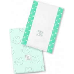Полотенчики SwaddleDesigns Baby Burpie Set SeaCrystal Baby Bunnie (SD-609SC)