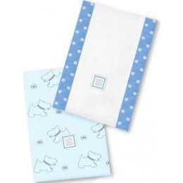 Полотенчики SwaddleDesigns Baby Burpie Set Blue Gray Doggie (SD-611B)