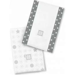 Полотенчики SwaddleDesigns Marquisette Baby Burpie Sterling Jax & Stars (SD-371ST)