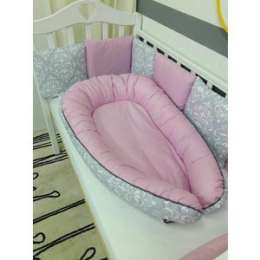 Гнёздышко для малыша By Twinz Babynest Дамаск Малина
