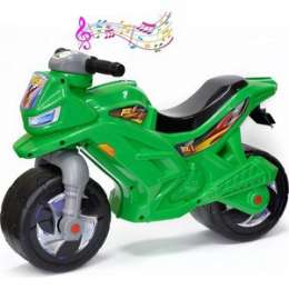 Каталка-мотоцикл беговел RT ОР501в3 Racer RZ 1 с музыкой, цвет зеленый