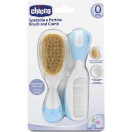 Расческа и щетка Chicco натуральная цвет голубой 320611036