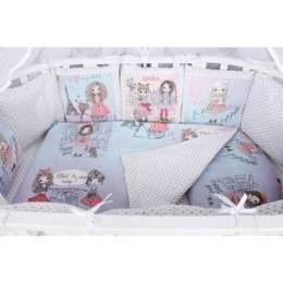 Комплект в кроватку AmaroBaby Premium 19 предметов (7+12 бортиков) LITTLE CRYSTAL (поплин,розовый)