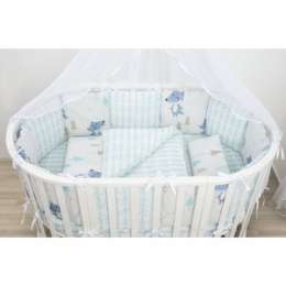 Бортик в кроватку AmaroBaby WB 12 предметов (12 подушек-бортиков) В ЛЕСУ (серый)