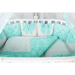 Комплект в кроватку AmaroBaby Premium 18 предметов (6+12 бортиков) ЭЛИТ (бязь, мятный)