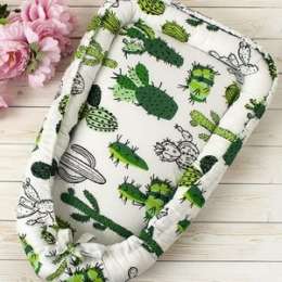 Позиционеры для сна AmaroBaby WB кокон-гнездышко, LITTLE BABY Кактусы