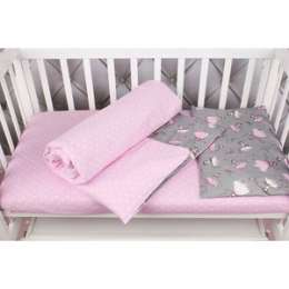 Комплект в кроватку AmaroBaby 3 предмета BABY BOOM (Мечта/серый, бязь)