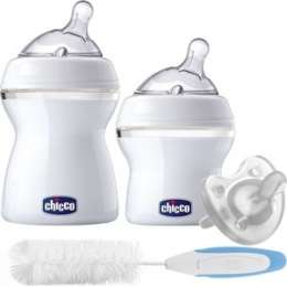 Набор Chicco Natural Feeling (1x150 мл, 1x250 мл, пустышка, ёршик) арт. 310206013