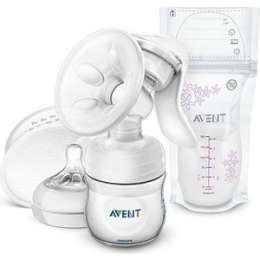 Молокоотсос ручной Avent Philips Comfort с принадлежностями (с пакетами для грудного молока)