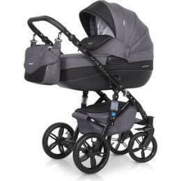 Коляска 2 в 1 Riko BRUNO NATURAL 07 Carbon (черный)