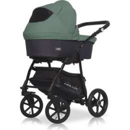Коляска 2 в 1 Riko Basic BELLA 03 серый-малахит