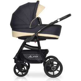 Коляска 2 в 1 Riko Basic ALFA Ecco 05 графит-бежевый