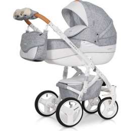Коляска 2 в 1 Riko BRUNO LUXE 05 Grey Fox (серый)