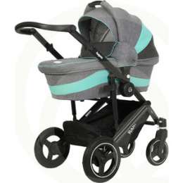 Коляска 2 в 1 Rant детская ASPEN RA139 Grey-Aquamarine