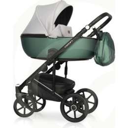Коляска 2 в 1 Riko Basic OZON Shine 05 изумруд-серый