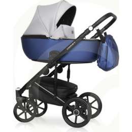 Коляска 2 в 1 Riko Basic OZON Shine 04 синий серый