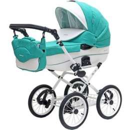 Коляска Riko BRUNO ECCO Prestige 15 бирюза-белый