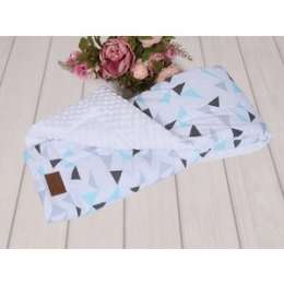 Плед AmaroBaby Exclusive Soft Collection 95х85 хлопок / minky Треугольники