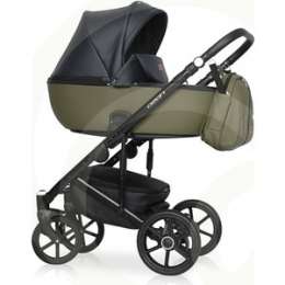 Коляска 2 в 1 Riko Basic OZON 02 черно-зеленый