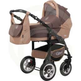 Коляска 2 в 1 Bart Plast FENIX LEN 05 коричневый-бежевый
