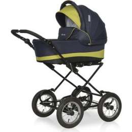 Коляска 2 в 1 Riko Basic ALFA CLASSIC 01 синий-салатовый