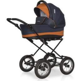 Коляска 2 в 1 Riko Basic ALFA CLASSIC 04 синий-оранжевый
