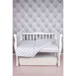 Комплект в кроватку AmaroBaby 3 предмета BABY BOOM (Облака/серый, бязь)