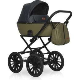 Коляска 2 в 1 Riko Basic OZON Prestige 02 черно-зеленый