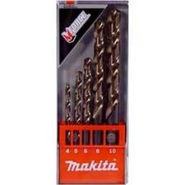 Набор сверл по металлу Makita 4.0-10мм 5шт HSS M-Force (D-30508)