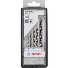 Набор сверл по металлу Bosch 2.0-8.0мм 6шт HSS-G Robust Line (2.607.010.529)