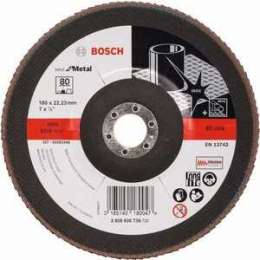 Круг лепестковый торцевой Bosch 180х22.2мм K80 Best for Metal (2.608.606.739)