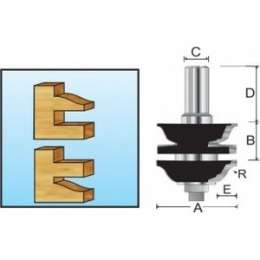 Фреза рамочная Makita 8 мм 41х38/23,8 мм R-4,76 мм (D-11944)