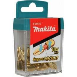 Набор бит Makita PH2, 1/4'' 25 мм, 15шт Impact Gold (B-39512)