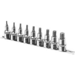 Набор бит JTC TORX 1/2'' T20-T60, 9 предметов (JTC-H409T)