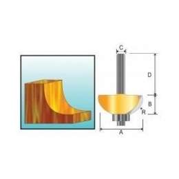 Фреза кромочная Makita 8 мм 17,5х32/9,5 мм R-4 мм (D-11449)
