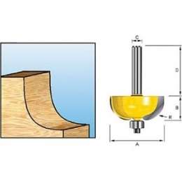 Фреза кромочная Makita 8 мм 28,6х32/12,7 мм R-9,52 мм (D-11477)