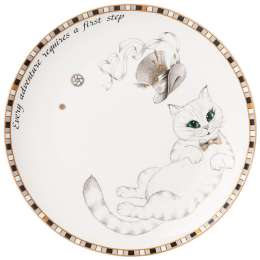 тарелка LEFARD Wonderland Чеширский кот 20см десертная фарфор