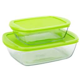 набор форм PYREX Cook&Store 2шт. 1,1/2,5л с крышками стекло