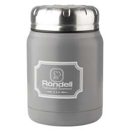 термос RONDELL Grey Picnic 0,5л с широким горлом нерж.сталь