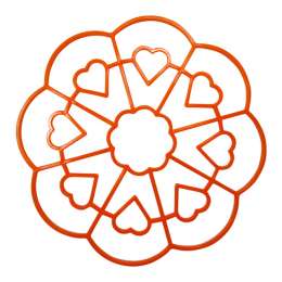 подставка под горячее Сердце 20см фигурная пластик