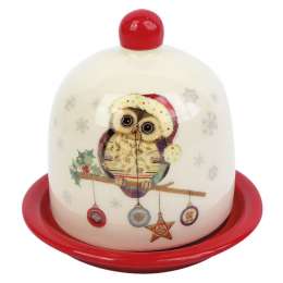 лимонница Owl Christmas 10х10см керамика