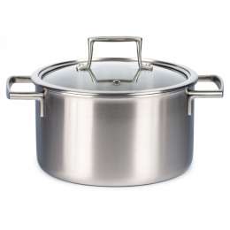 кастрюля ATTRIBUTE PRO Chef`s Select 3,3л 22см нерж.сталь стекл. крышка индукция