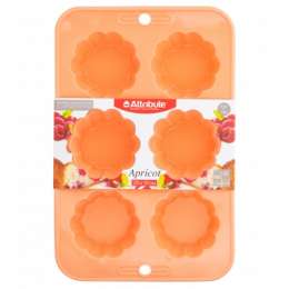 форма ATTRIBUTE Apricot 6 ячеек 28х18см для кексов силикон