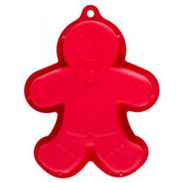 форма для выпечки WALMER Gingerman Giant 27х20,5см силикон красный