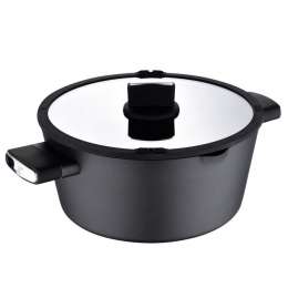 кастрюля BERGNER Ion Plus 6л 28см антипр.покр. кован.алюм. стеклянная крышка индукция